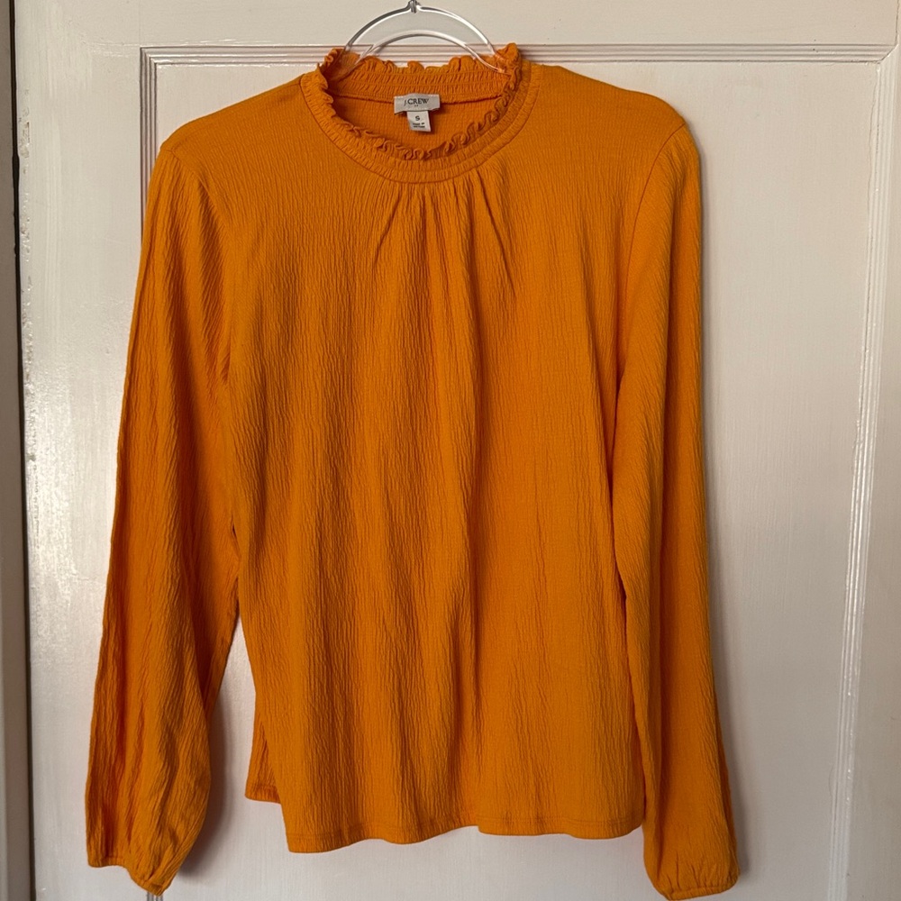 J. Crew Bright Orange Blouse